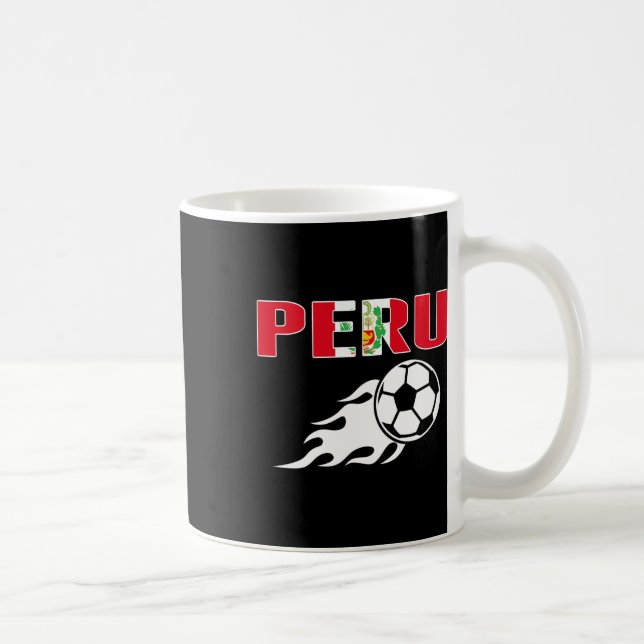 Stolta Peru-fans Tröja Peruanska flaggan Fotboll Kaffemugg (Höger)