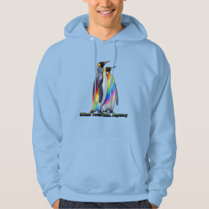 Stolta Pingviner Står Tillsammans Hoodie