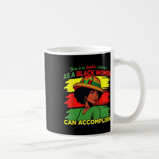 Stolta svarta afrikanska amerikanska damer svart h kaffemugg (Höger)