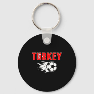 Stolta Turkiet Fotbollsfans Tröja Turkiska Flaggan Nyckelring