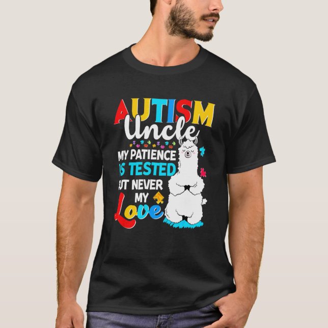 Stolte Autism Farbror Lama Pussel Autism Farbror M T Shirt (Framsida)