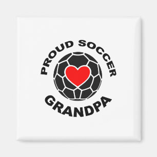 Stolte fotbollsfarfar magnet