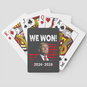 Stolte Maga President Trump Vann Inaugurationsdage Casinokort