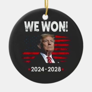 Stolte Maga President Trump Vann Inaugurationsdage Julgransprydnad Keramik