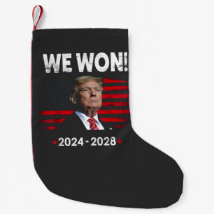 Stolte Maga President Trump Vann Inaugurationsdage Liten Julstrumpa