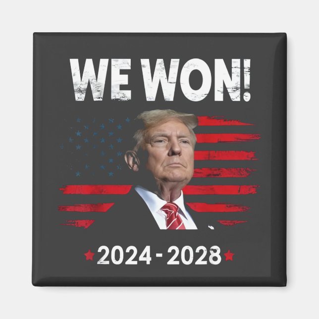 Stolte Maga President Trump Vann Inaugurationsdage Magnet (Framsidan)