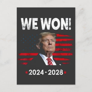 Stolte Maga President Trump Vann Inaugurationsdage Vykort
