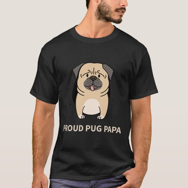 Stolte Mops Pappa 403 T Shirt (Framsida)