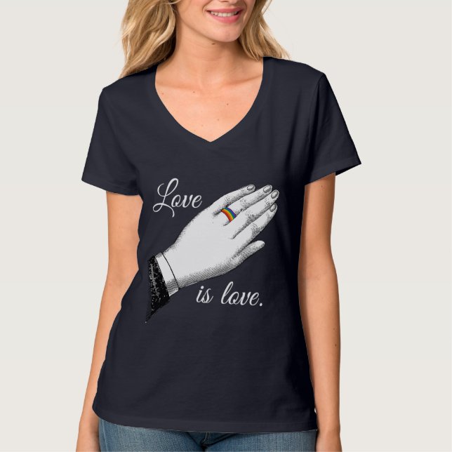 STOLTHET BRÖLLINGSRING KÄRLEK T-SHIRT (Framsida)
