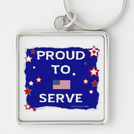 stolthet fyrkantig silverfärgad nyckelring