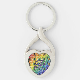 Stolthet i Flyg Samling Twisted Heart Silverfärgad Nyckelring