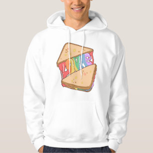 Stolthet. Kärlek är kärlek. Söt kärlek. Regnbåge g Hoodie