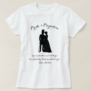 Stolthet och fördom Jane Austen-citat T Shirt