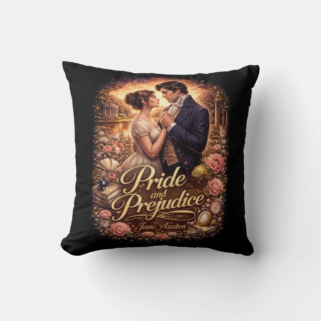 Stolthet och fördom kudde (Framsida)