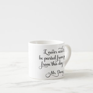 Stolthet och fördom Mr Darcy Citat Jane Austen Espressomugg