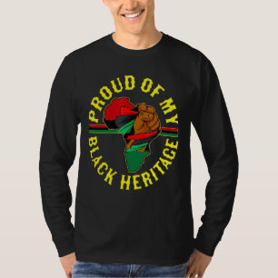 stolthet över min Afrika Karta Kwanzaa Pan för det T Shirt
