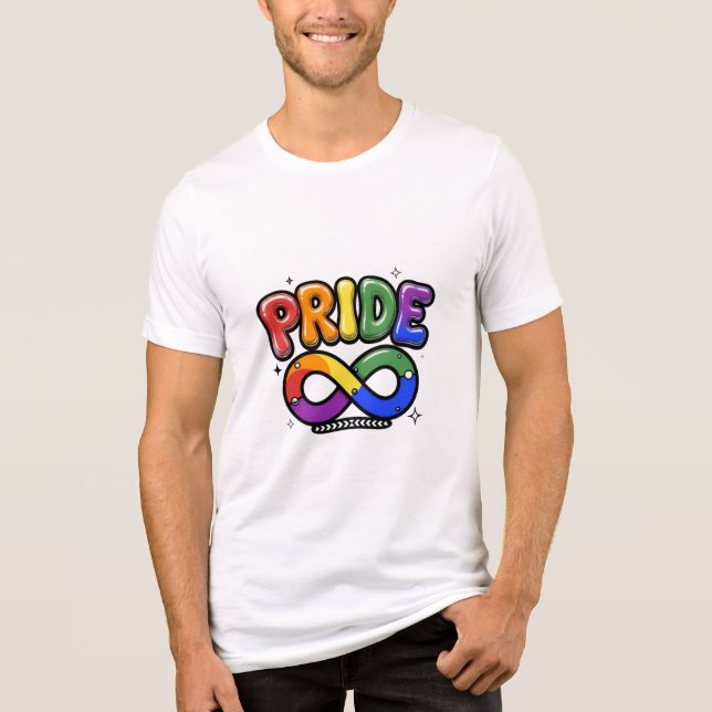 Stolthetsregnbåge Fred Hjärtkonst T Shirt (Framsida)