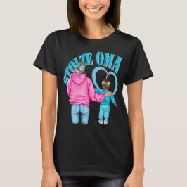 stolze Oma Enkelin blonde Haare Herz T-Shirt