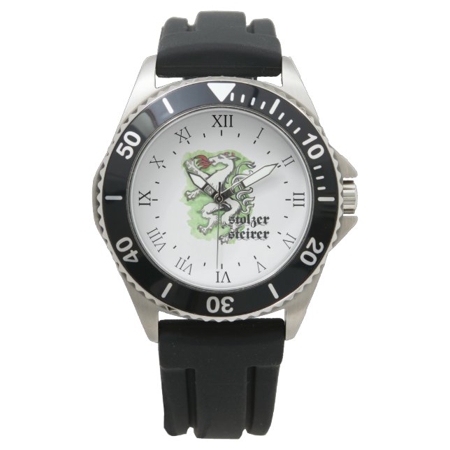 Stolzer Steira Aquarell Steiermark Österreich Armbandsur (Framsida)