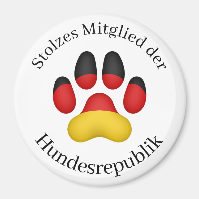 Stolzes Mitglied der Hundesrepublik German Hund Magnet (Framsidan)