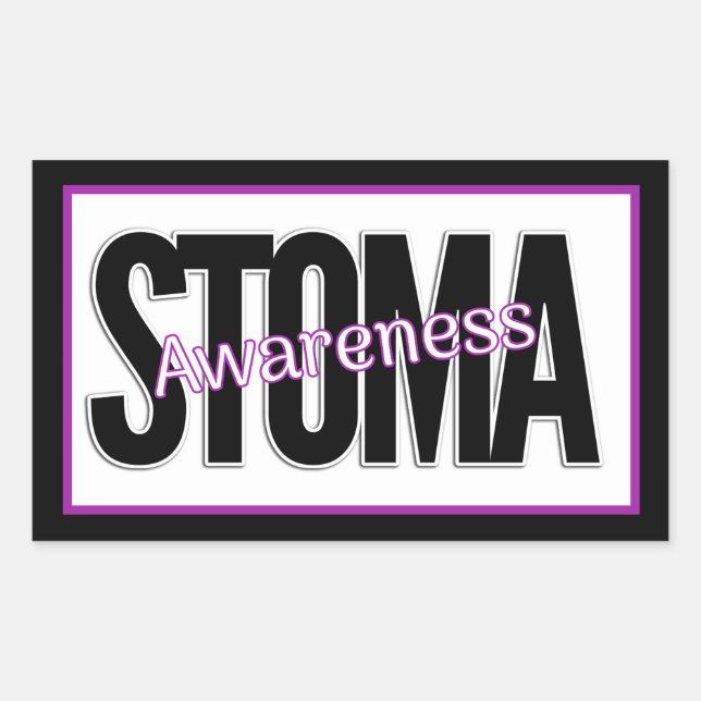 Stoma Awareness Rektangulärt Klistermärke (Framsida)