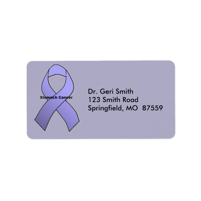 Stomach Cancer Adressetikett (Framsidan)