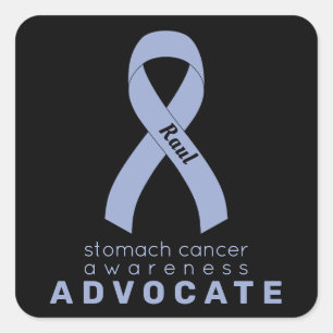 Stomach Cancer Advocate Black Square Sticker Fyrkantigt Klistermärke