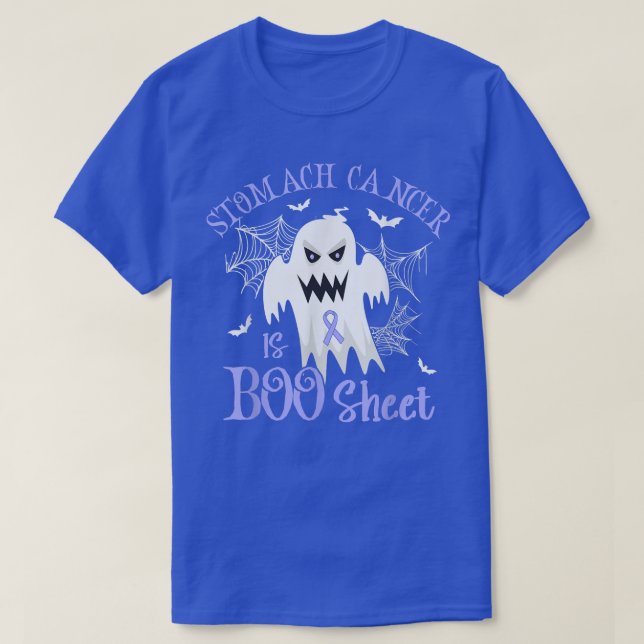 Stomach cancer är Boo Lakan Periwinkle Ribbon Hall T Shirt (Design framsida)