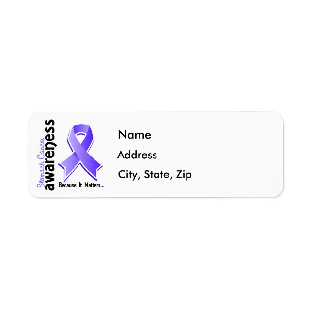 Stomach Cancer Awareness 5 Returadress Etikett (Framsidan)