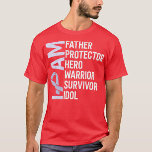 Stomach Cancer Awareness Jag är Far Hero Warrior T Shirt