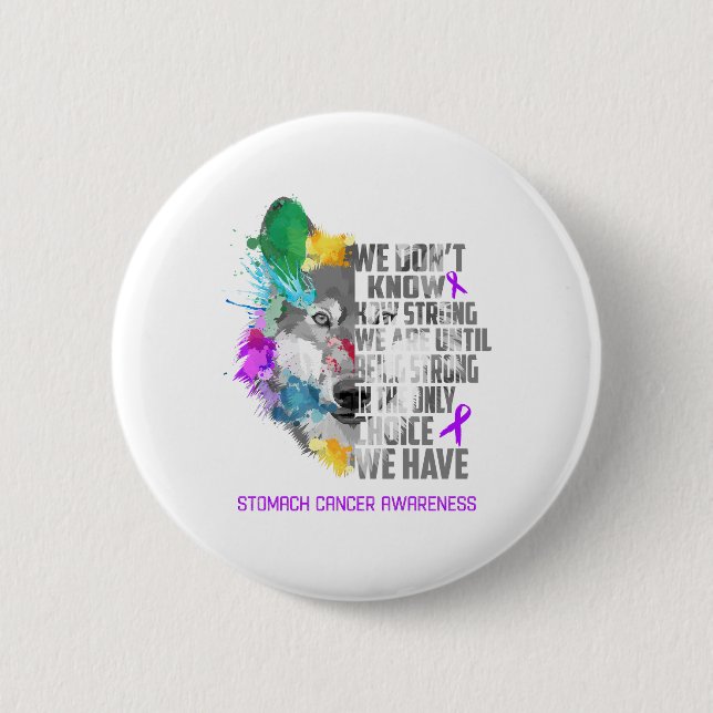Stomach Cancer Awareness Ribbon Support Gifts Knapp (Framsida)