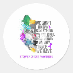 Stomach Cancer Awareness Ribbon Support Gifts Runt Klistermärke