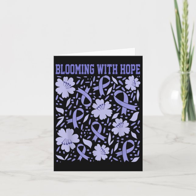 Stomach Cancer Boho blommar i blodet med Hope Peri Kort (Framsida)