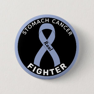 Stomach Cancer Fighter Ribbon Black Button Knapp