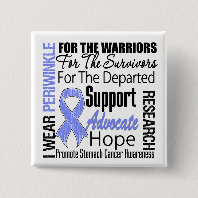 Stomach Cancer I Bära Periwinkle TRIBUTE Knapp (Framsida)