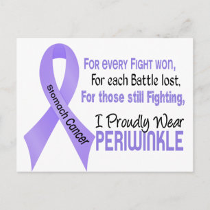Stomach Cancer I stolt Bära Periwinkle 1 Vykort