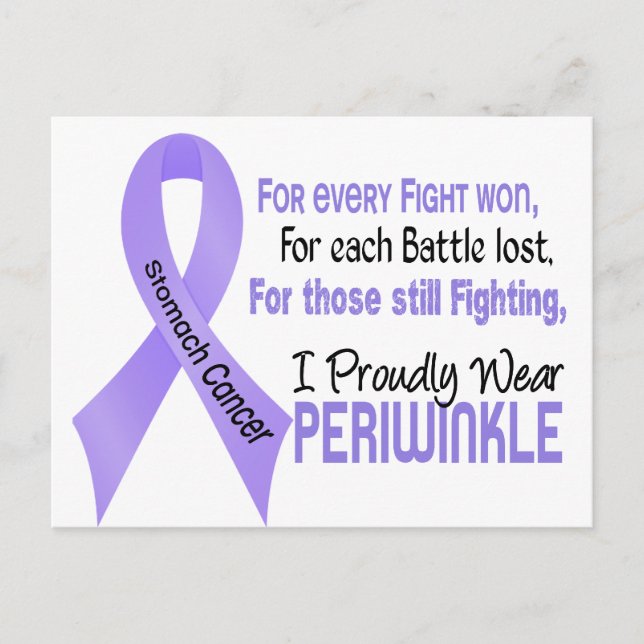 Stomach Cancer I stolt Bära Periwinkle 1 Vykort (Framsida)