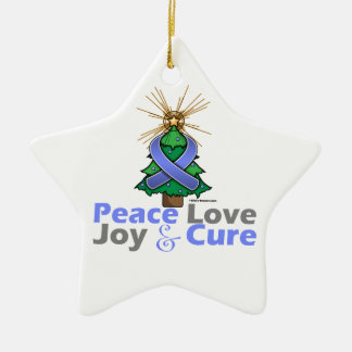 Stomach Cancer Peace Kärlek Joy Cure Julgransprydnad Keramik