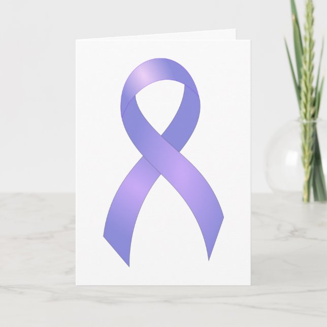 Stomach Cancer Periwinkle Ribbon Kort (Framsida)