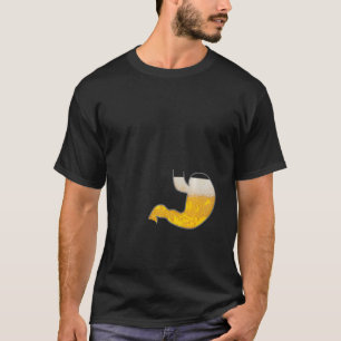 Stomach Fullt of Beer Pub Party Tummy Belly Humor T Shirt