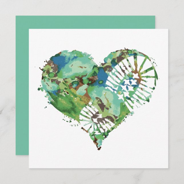 stomhjärta inbjudningar (Fram/baksida)