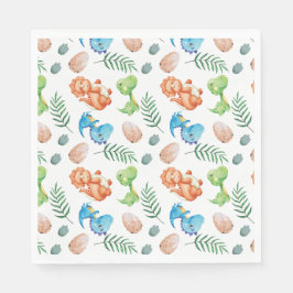 Stomp, Chomp och Två vattenfärgsinosaur-födelsedag Pappersservett