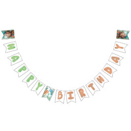 Stomp, Chomp och Två vattenfärgsinosaur-födelsedag Vimplar