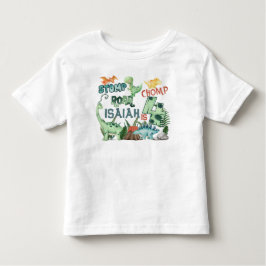 Stomp Chomp Roar Dinosaur 4e födelsedagen T Shirt