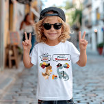 Stomp Chomp Roar Pirat Dinosaur Twin Boy Birthday T Shirt<br><div class="desc">Dinosaurier klädda som pirater firar en roligt som sviktar pirat-dinosauriers födelsedagsfest för tvillingpojkar! Den här t-shirt-skjortans vackra t-rex och brontosaurus dinosaurs är klädd som pirater och har färgstarka ballonger och gåvor. Denna post ingår i Pirat Dinosaurs Twin Boys Födelsedagsfest Collection.</div>