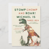 Stomp Chomp Roar T-Rex Dinosaur Boy 3:e födelsedag