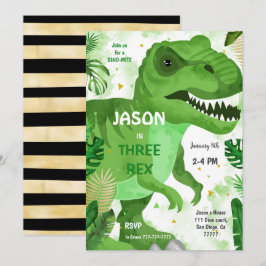 STOMP CHOMP: s Dinosaur Birthday Inbjudningar