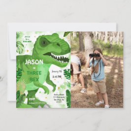 STOMP CHOMP: s Dinosaur Birthday Photo Inbjudningar