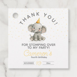 Stomp on over, Cute Elephant barns födelsedag Gåvor Etiketter