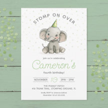 Stomp on over, Cute Elephant barns födelsedag